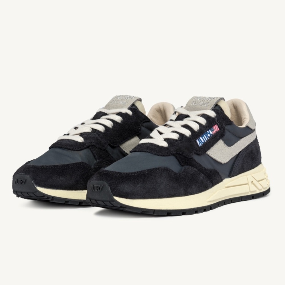 Retro Runner Women's Sneakers in Black and Cream